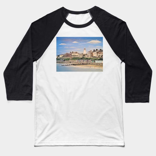 Southwold Seafront Painting Baseball T-Shirt by TomCrittenden
